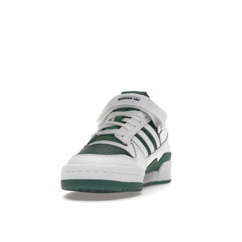 Кроссы adidas Forum Low White Collegiate Green - мужская сетка размеров