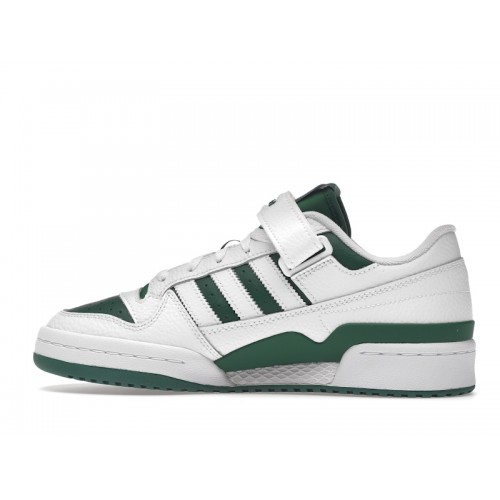 Кроссы adidas Forum Low White Collegiate Green - мужская сетка размеров