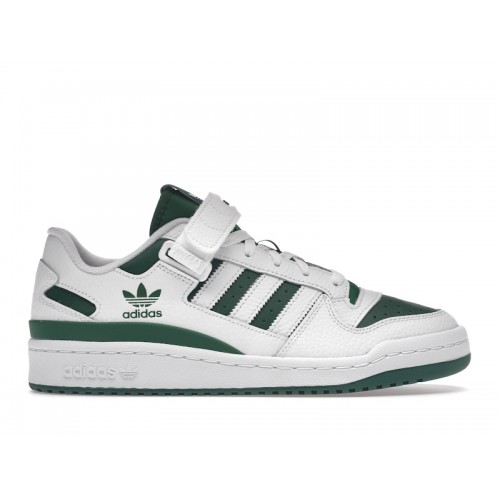 Кроссы adidas Forum Low White Collegiate Green - мужская сетка размеров