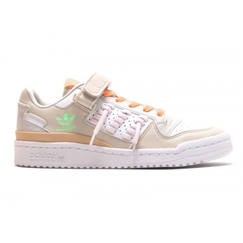Кроссы adidas Forum Lace Low White Orange Pink (W) - женская сетка размеров