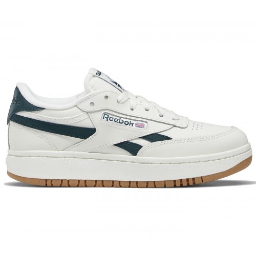 Кроссы Reebok Club C Double Revenge Chalk Forest Green (W) - женская сетка размеров