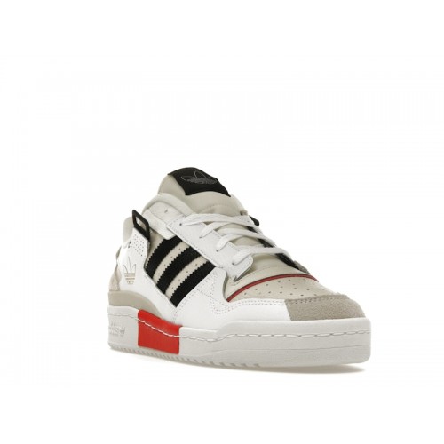 Кроссы adidas Forum Exhibit Low White Vivid Red - мужская сетка размеров