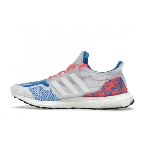 adidas Ultra Boost 5.0 DNA Cloud White Bright Blue Turbo - мужская сетка размеров