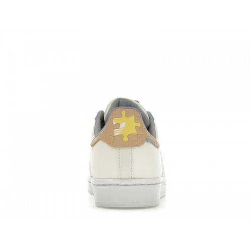 adidas Superstar Puzzle Off White Ecru Tint - мужская сетка размеров