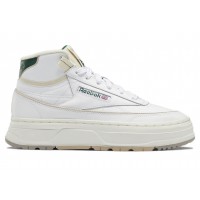 Женские кроссовки Reebok Club C Geo Mid White Dark Green (W)