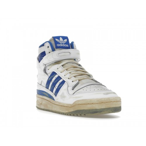 Кроссы adidas Forum 84 Hi AEC White Blue - мужская сетка размеров