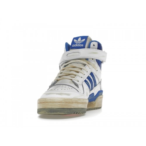 Кроссы adidas Forum 84 Hi AEC White Blue - мужская сетка размеров