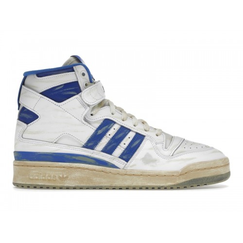 Кроссы adidas Forum 84 Hi AEC White Blue - мужская сетка размеров