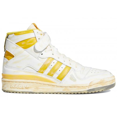 Кроссы adidas Forum 84 Hi AEC White Hazy Yellow - мужская сетка размеров