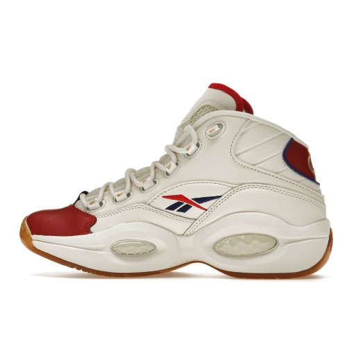 Кроссы Reebok Question Mid White Red Blue - мужская сетка размеров