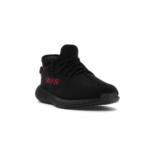 Кроссы adidas Yeezy Boost 350 V2 Black Red (Kids) - детская сетка размеров