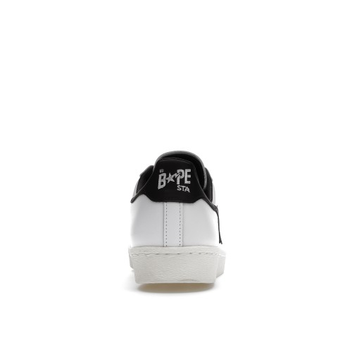 Кроссы adidas Superstar 80s Bape White Black - мужская сетка размеров