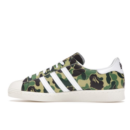 Кроссы adidas Superstar Bape ABC Camo Green - мужская сетка размеров