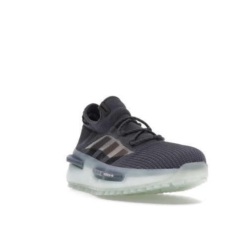 Кроссы adidas NMD S1 Grey Green Glow - мужская сетка размеров