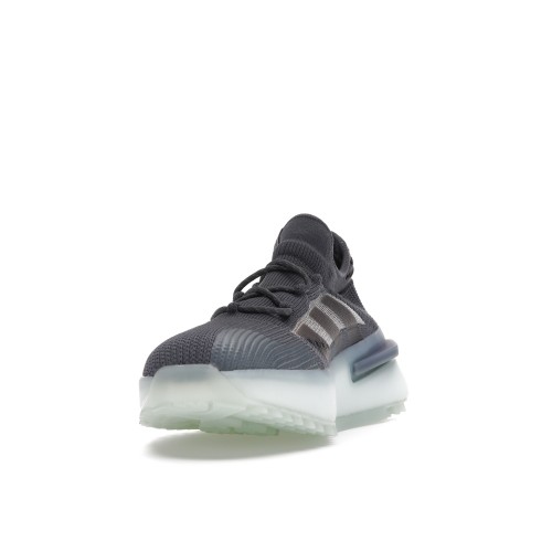 Кроссы adidas NMD S1 Grey Green Glow - мужская сетка размеров