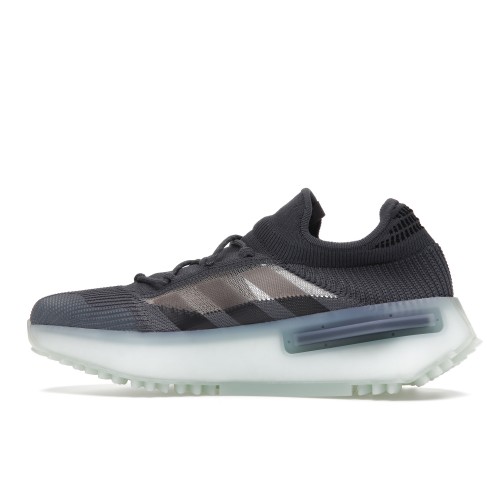 Кроссы adidas NMD S1 Grey Green Glow - мужская сетка размеров