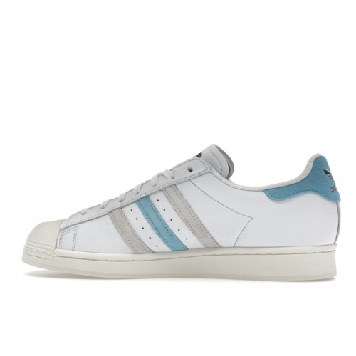 adidas Superstar Cream White Preloved Blue - мужская сетка размеров