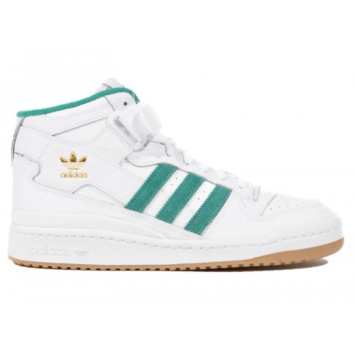 Кроссы adidas Forum Mid White Teal - мужская сетка размеров