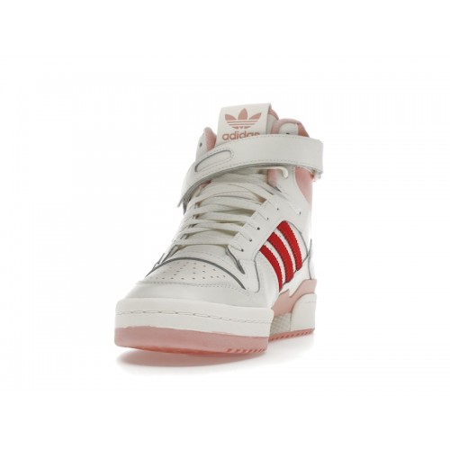 Кроссы adidas Forum 84 Hi Off White Pink Red - мужская сетка размеров