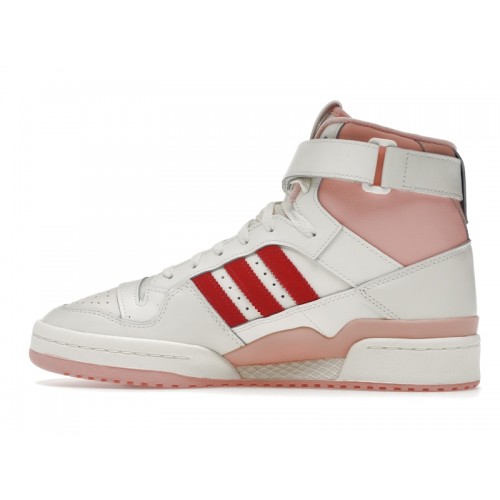 Кроссы adidas Forum 84 Hi Off White Pink Red - мужская сетка размеров