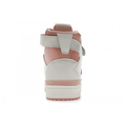 Кроссы adidas Forum 84 Hi Off White Pink Red - мужская сетка размеров