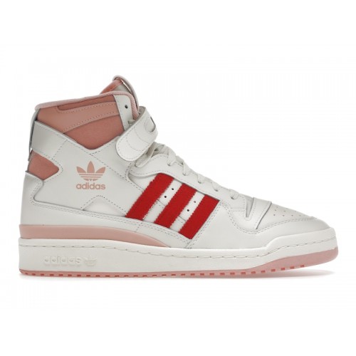 Кроссы adidas Forum 84 Hi Off White Pink Red - мужская сетка размеров