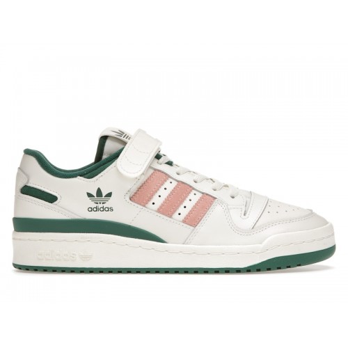 Кроссы adidas Forum 84 Low Off White Green Pink - мужская сетка размеров