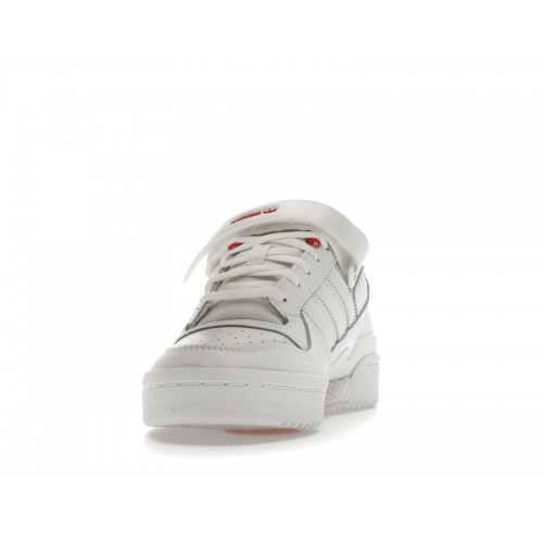 Кроссы adidas Forum Low Cloud White Red - мужская сетка размеров