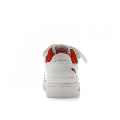 Кроссы adidas Forum Low Cloud White Red - мужская сетка размеров