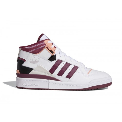 Кроссы adidas Forum Exhibit High White Crimson Blush - мужская сетка размеров