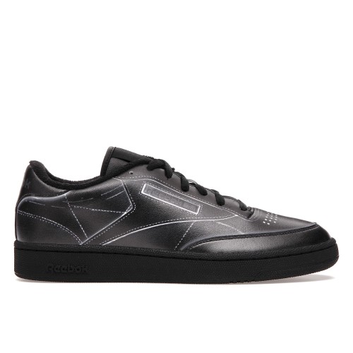Кроссы Reebok Club C Maison Margiela Black - мужская сетка размеров