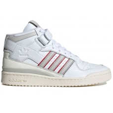 Кроссовки adidas Forum Mid Cloud White Grey Red