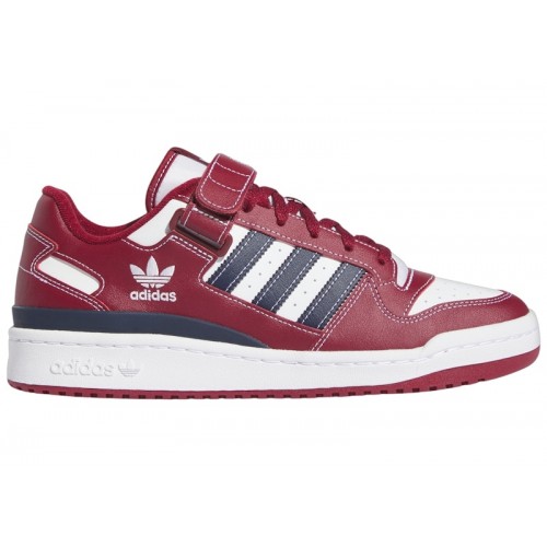 Кроссы adidas Forum Low Team Collegiate Burgundy Cloud White Collegiate Navy - мужская сетка размеров