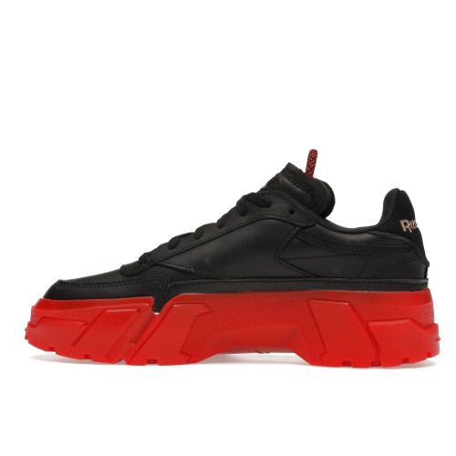 Кроссы Reebok Club C Cardi B Black Red (W) - женская сетка размеров