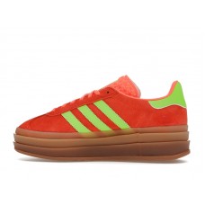 Женские кроссовки adidas Gazelle Bold Solar Orange Solar Green (W)