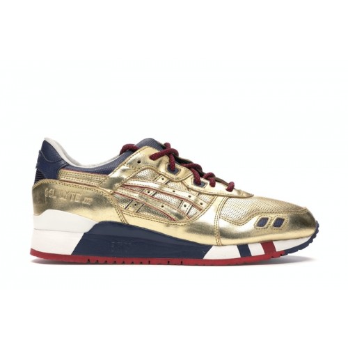 Кроссы ASICS Gel-Lyte III KFE USA Gold - мужская сетка размеров