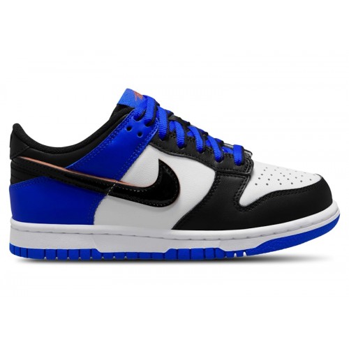 Кроссы Nike Dunk Low SE White Racer Blue (GS) - подростковая сетка размеров