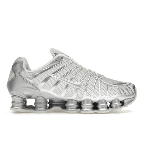 Кроссы Nike Shox TL White Chrome (W) - женская сетка размеров