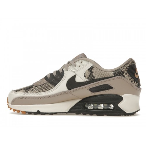 Кроссы Nike Air Max 90 SE Tan Snakeskin (W) - женская сетка размеров