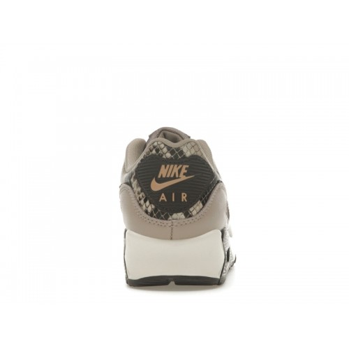 Кроссы Nike Air Max 90 SE Tan Snakeskin (W) - женская сетка размеров