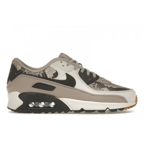 Кроссы Nike Air Max 90 SE Tan Snakeskin (W) - женская сетка размеров