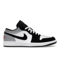 Кроссовки Jordan 1 Low SE White Fire Red Black Matte Silver