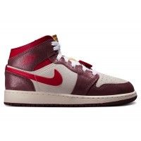 Подростковые кроссовки Jordan 1 Mid SE Bread, Butter & Sole (GS)