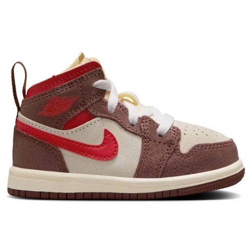 Кроссы Jordan 1 Mid SE Bread, Butter & Sole (TD) - детская сетка размеров