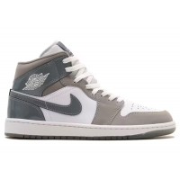 Кроссовки Jordan 1 Mid SE White Medium Grey Cool Grey