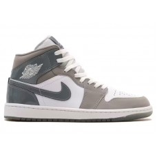 Кроссовки Jordan 1 Mid SE White Medium Grey Cool Grey