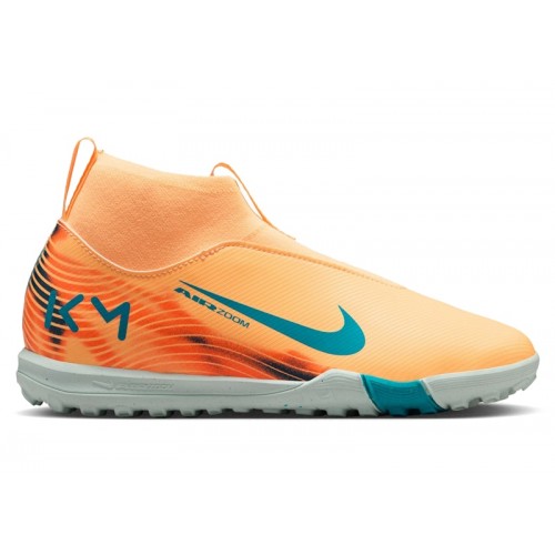 Nike Zoom Mercurial Superfly 10 Academy TF Kylian Mbappé Melon Tint (GS) - подростковая сетка размеров