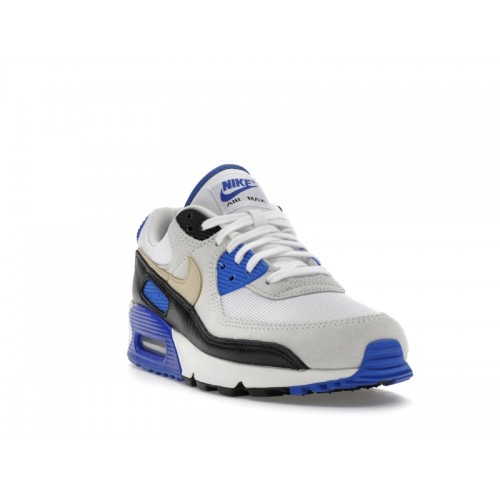 Кроссы Nike Air Max 90 Khaki Racer Blue - мужская сетка размеров