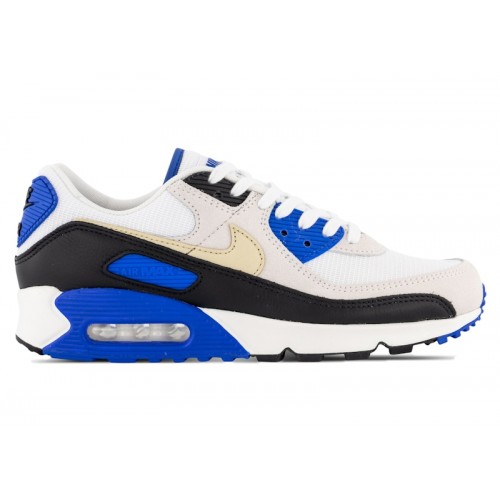 Кроссы Nike Air Max 90 Khaki Racer Blue - мужская сетка размеров