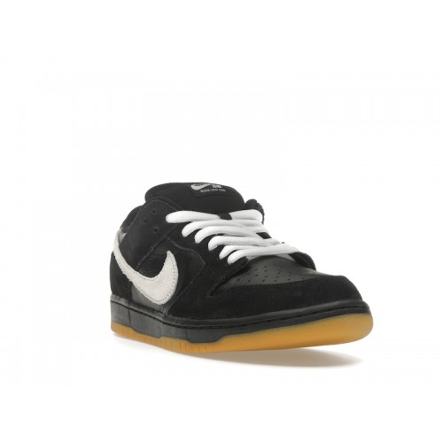 Кроссы Nike Dunk Low Pro SB Black White Gum - мужская сетка размеров